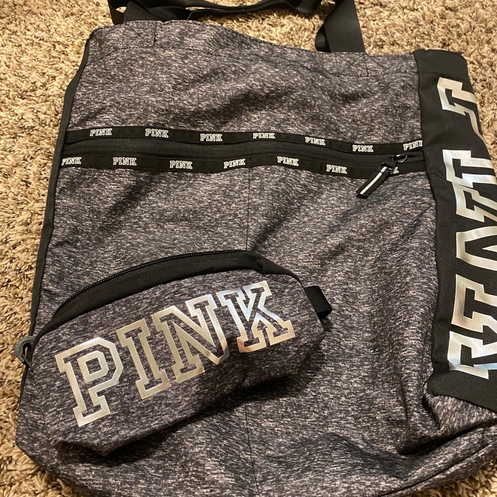 PINK Tote and Make Up Bag